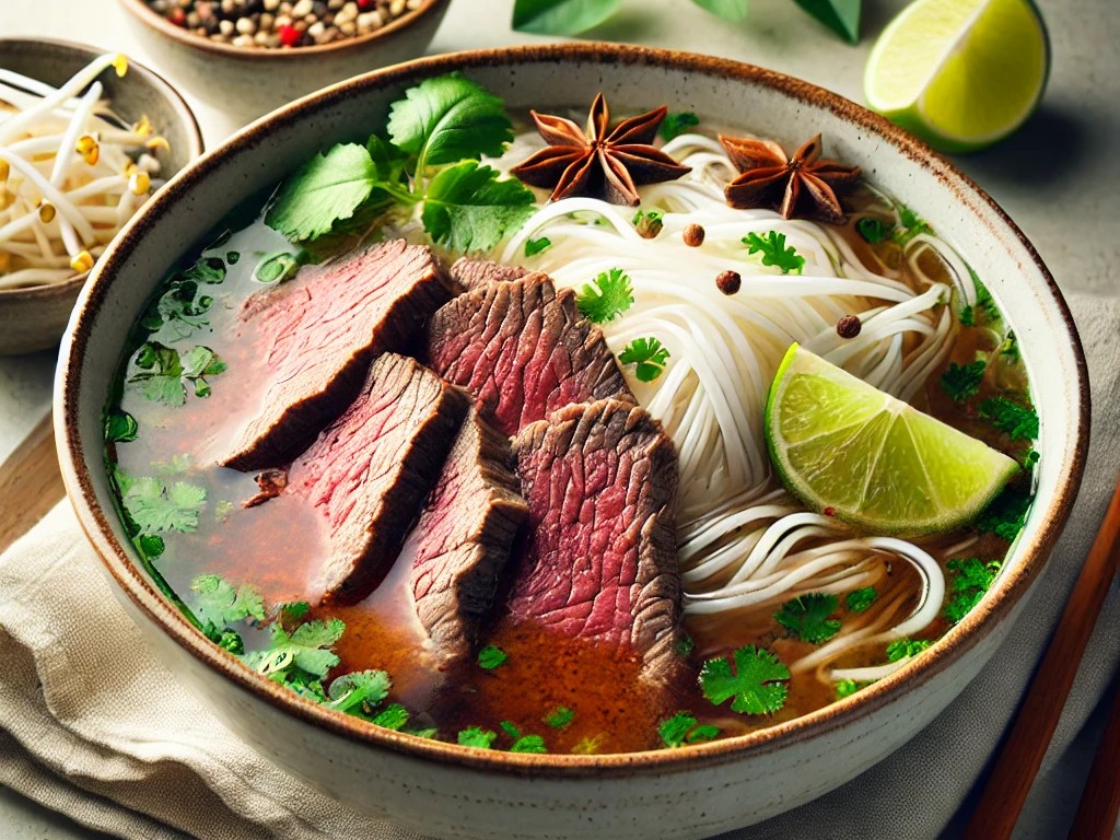 Rare steak pho